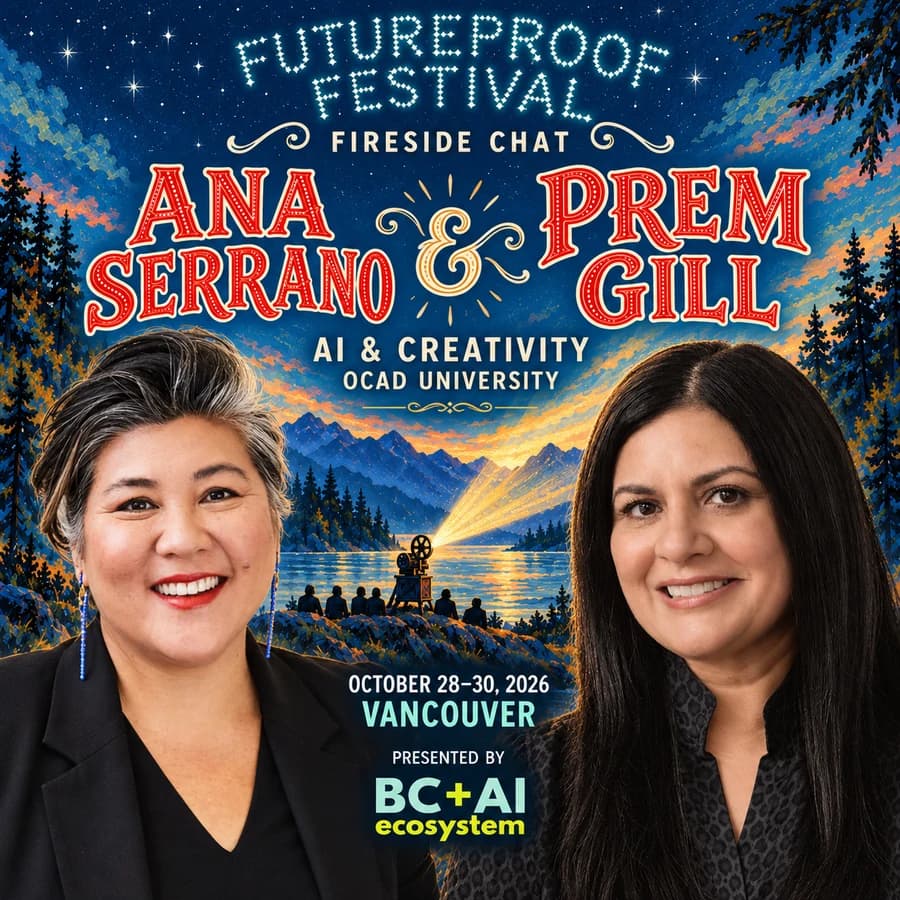 Official Futureproof Festival artwork for Ana Serrano and Prem Gill