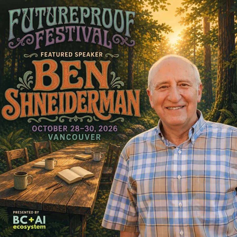 Official Futureproof Festival artwork for Ben Shneiderman