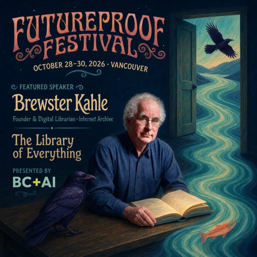 Official Futureproof Festival artwork for Brewster Kahle