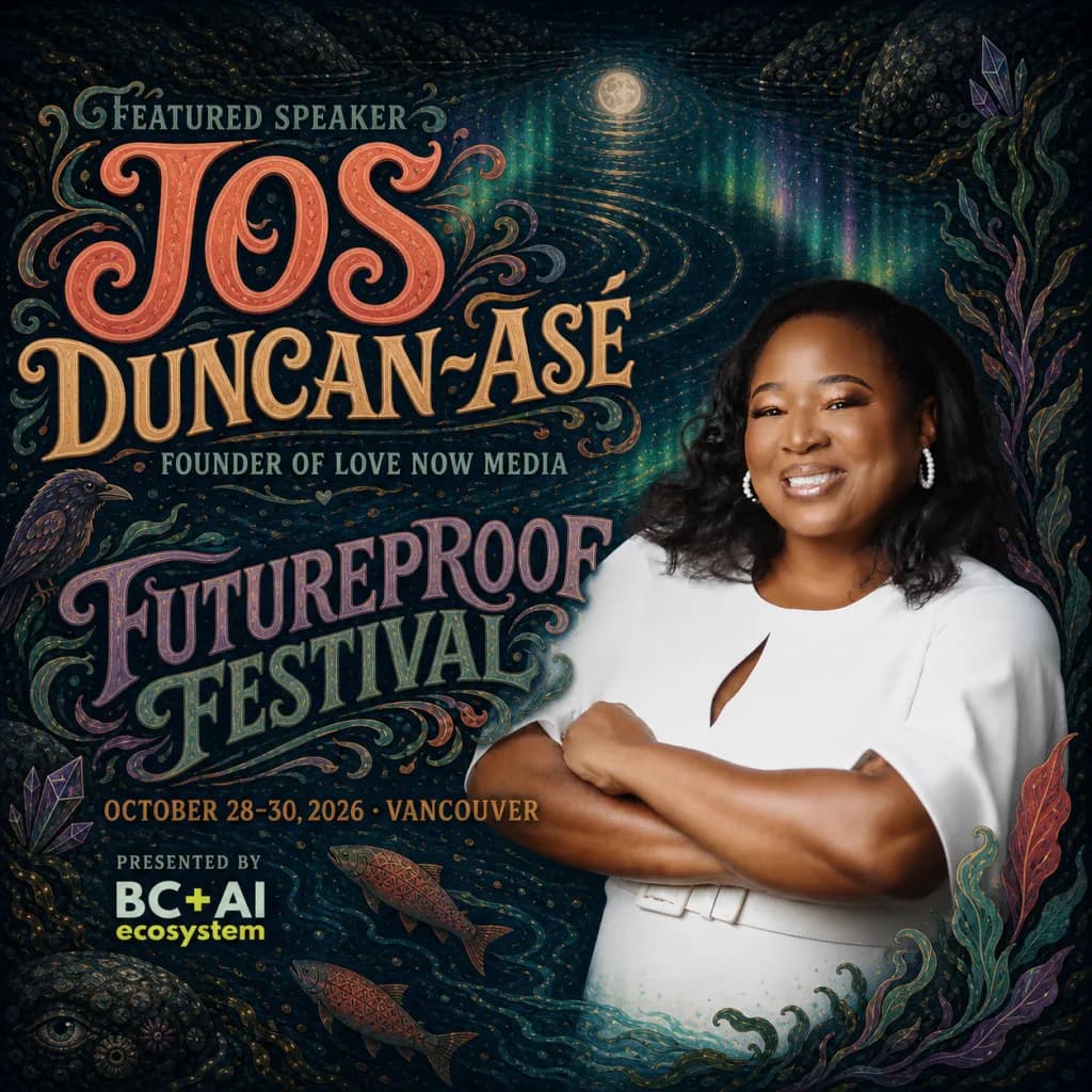 Official Futureproof Festival speaker poster for Jos Duncan-Asé