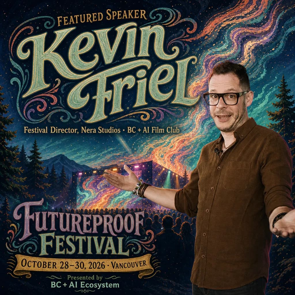 Official Futureproof Festival speaker poster for Kevin Friel