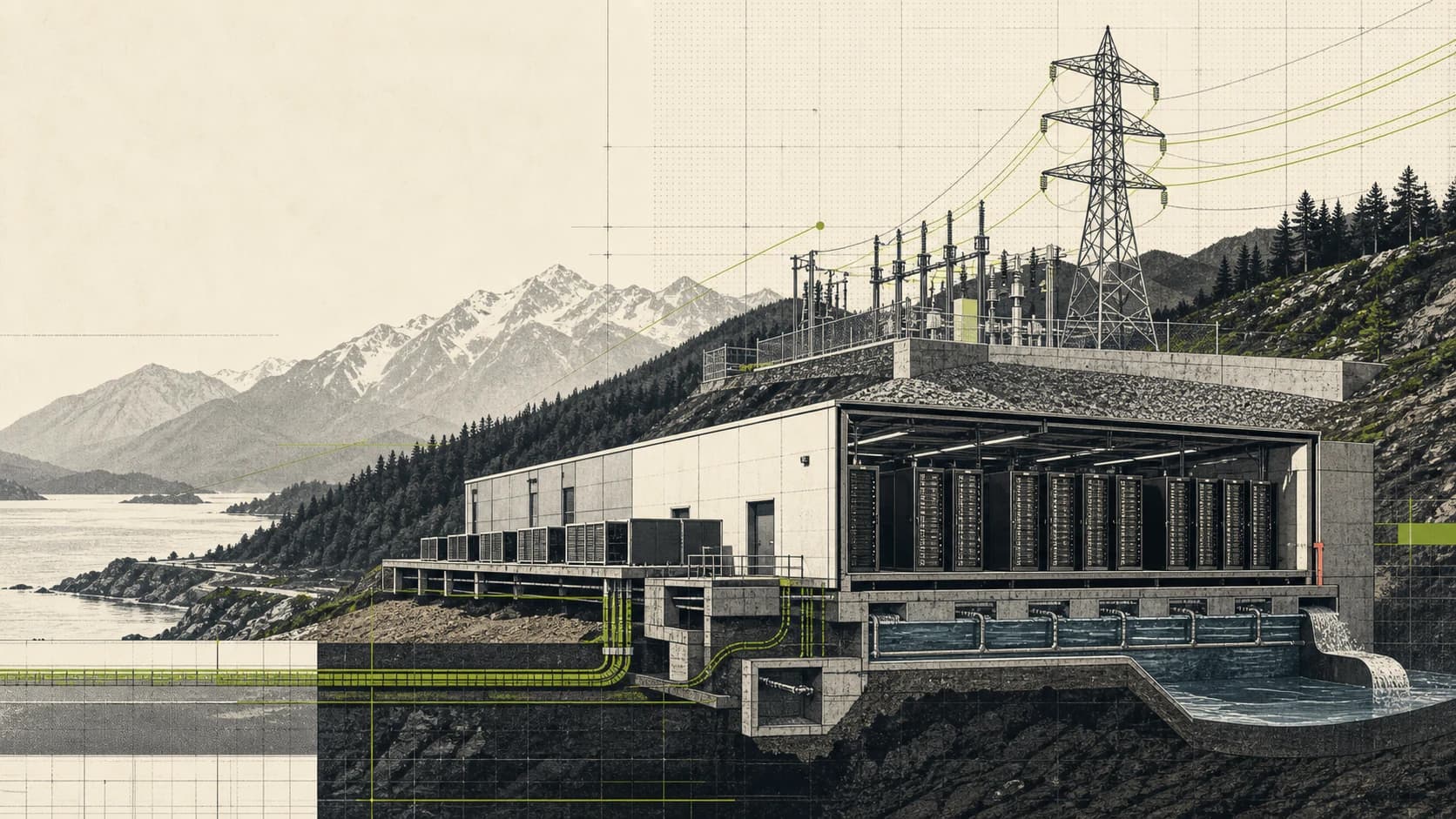An atlas of the infrastructure behind large-scale compute in British Columbia.