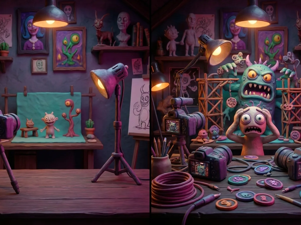 Tiny Ghost shot scope meter showing how to keep animation scenes manageable.