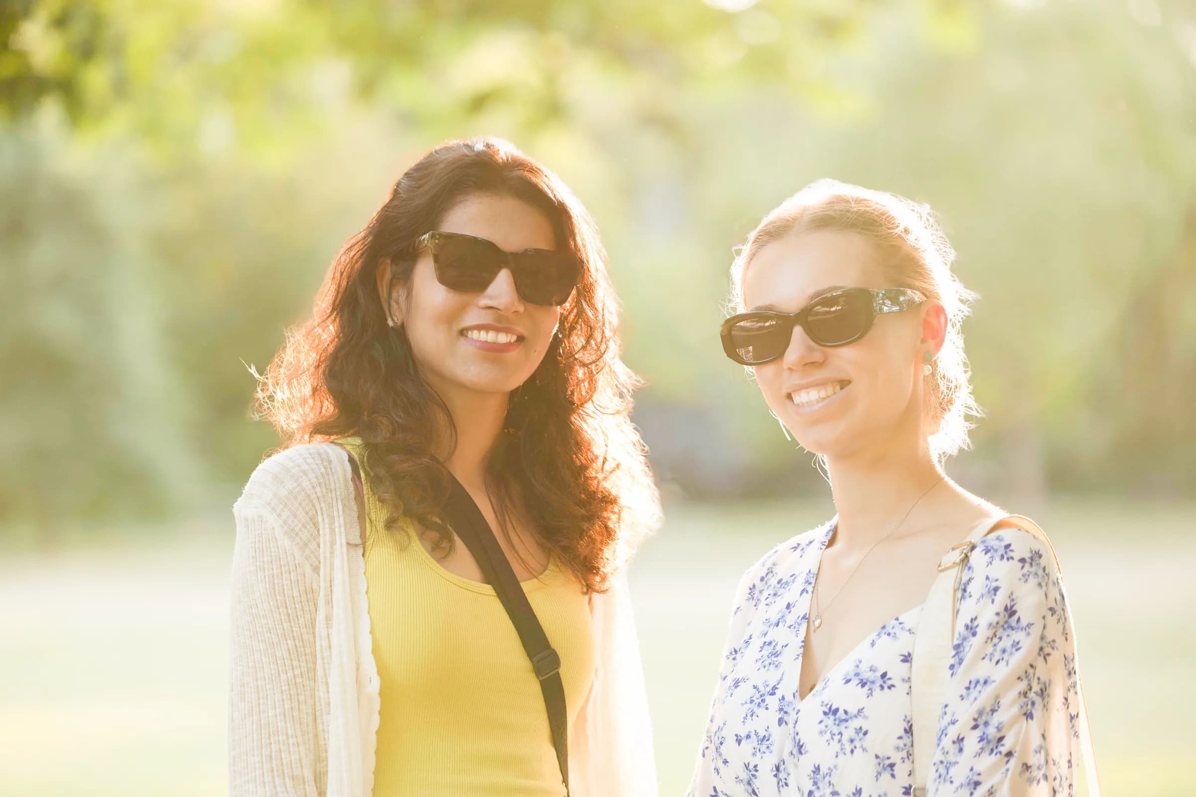 Two Surrey AI community members smiling together at an outdoor Fraser Valley meetup.