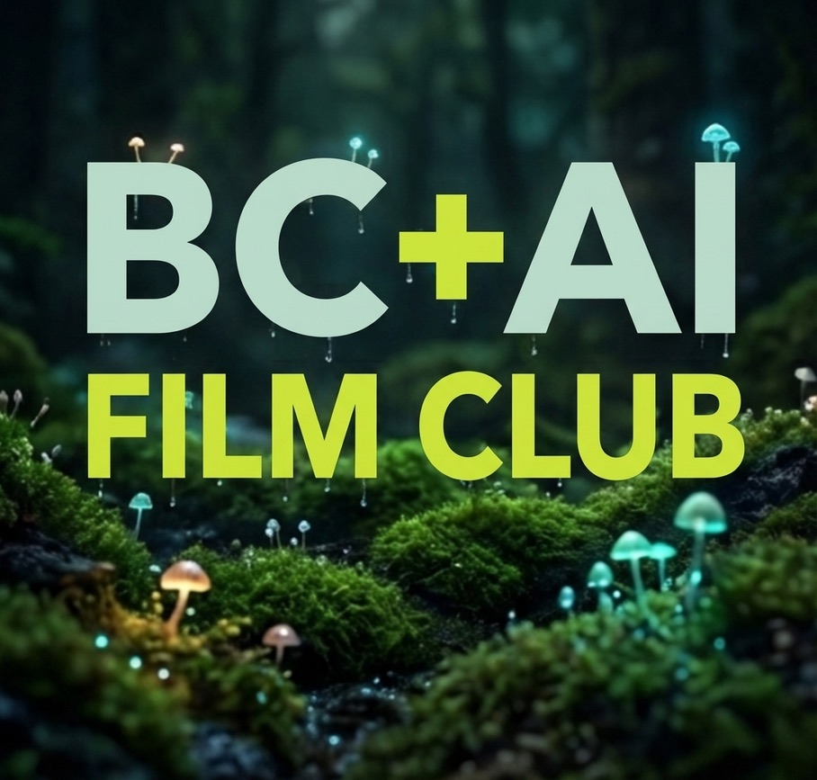 AI Film Club launch graphic with glowing forest typography from the public launch story.