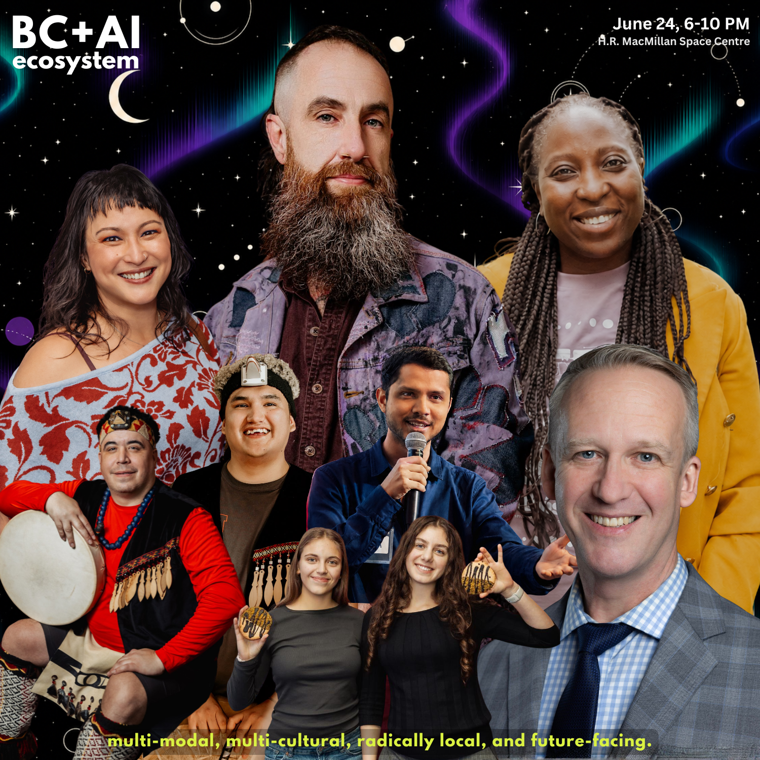 Vancouver AI Meetup lineup collage with BC + AI branding and featured community guests.
