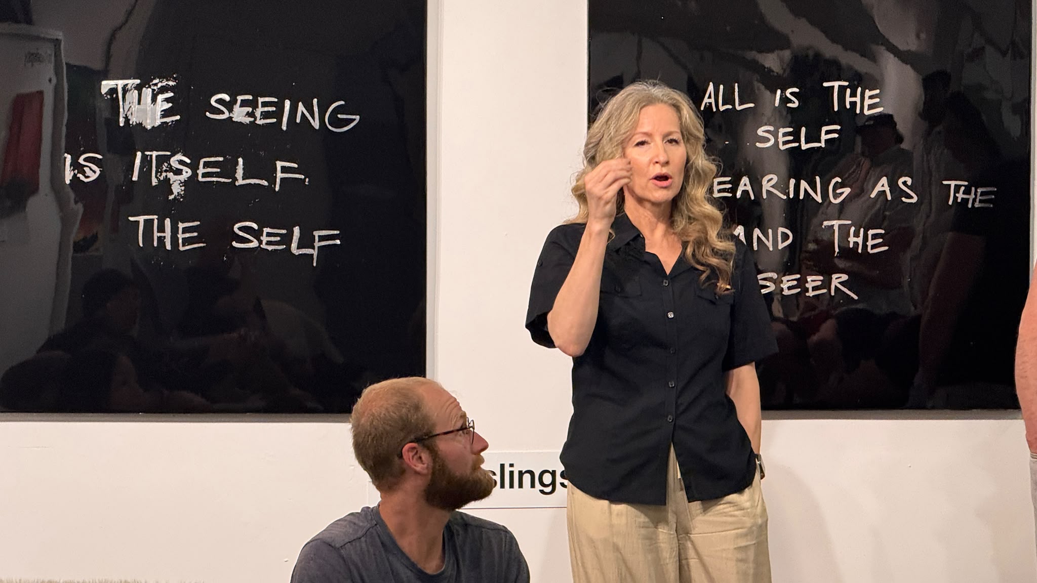Speaker and participants in conversation at AI Ethical Futures Lab #5, Parker Street Studios.