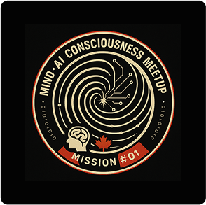 Mind, AI and Consciousness emblem.