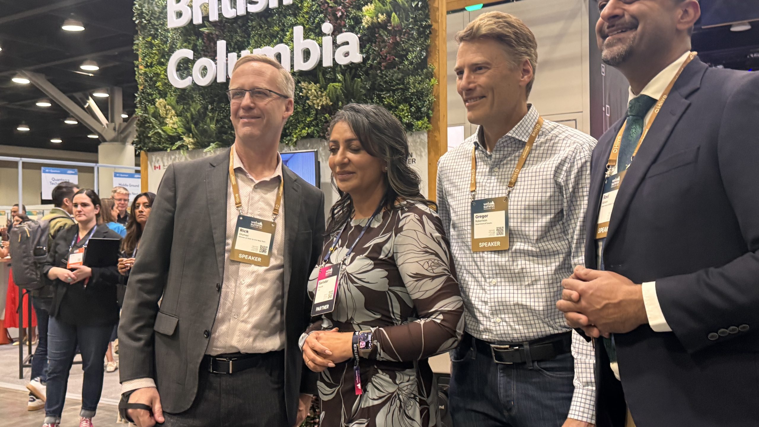 Glumac, Ravi Kahlon, Brenda Bailey, and Gregor Robertson at Web Summit Vancouver