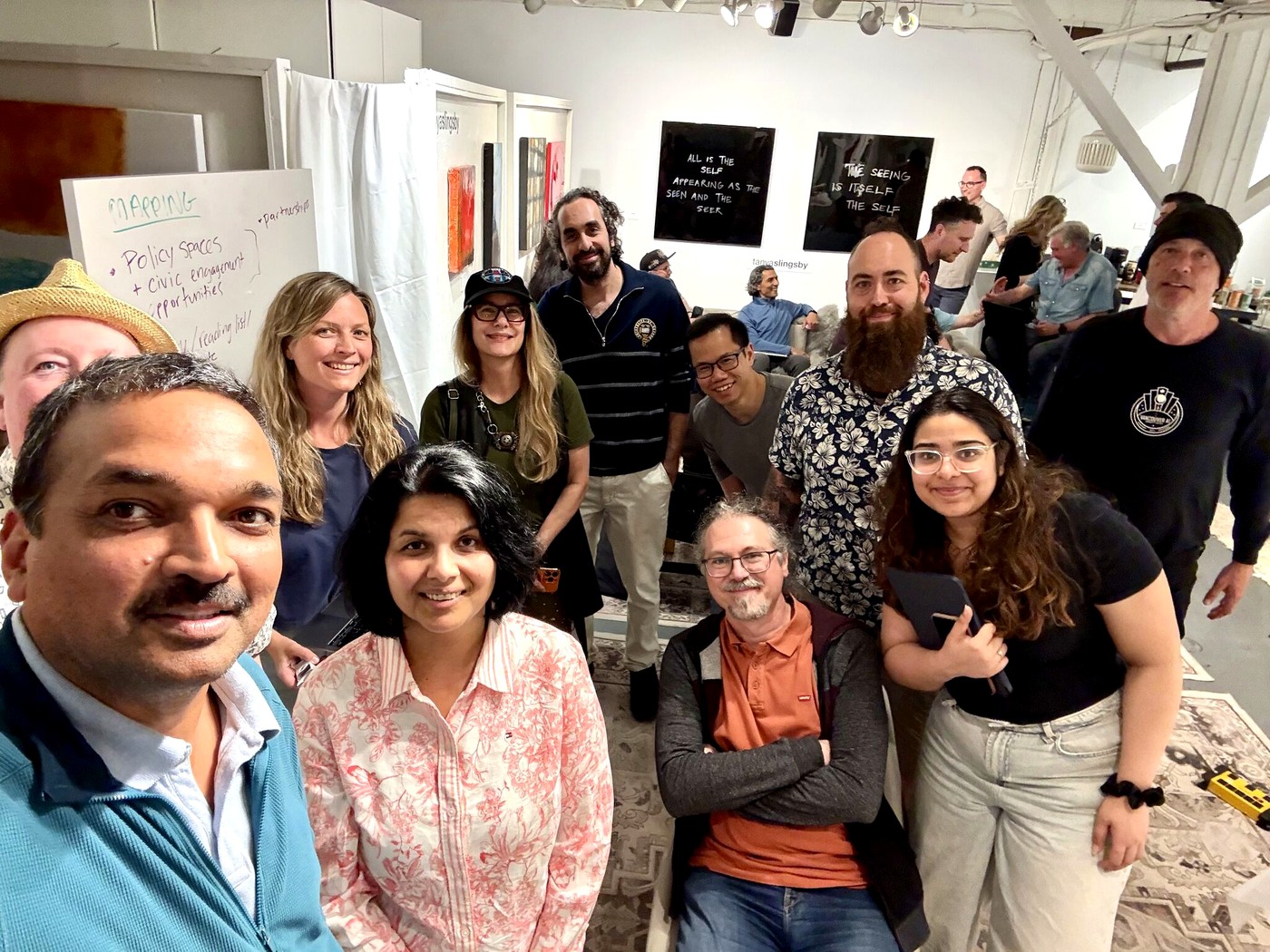 AI Ethical Futures Lab attendees gathered after a meetup.