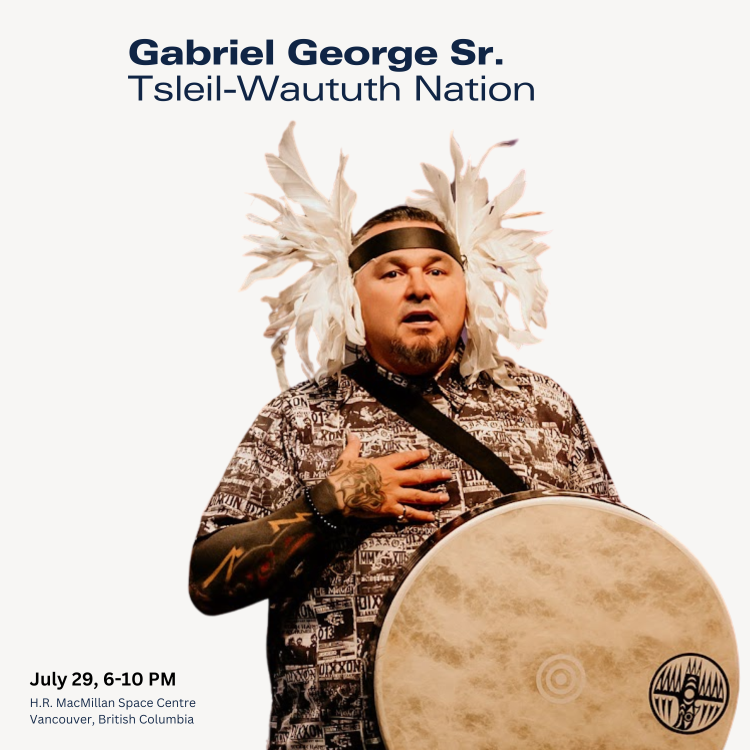 Gabriel George Sr. Tsleil-Waututh Nation placeholder card for the July meetup.